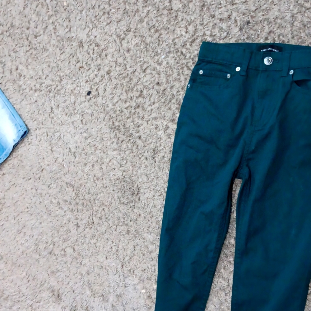 Dark green jeans